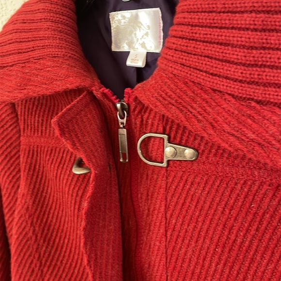 Beautiful red jacket!S Interchangeable closure (zipper or metal beautiful snaps) - Picture 5 of 14